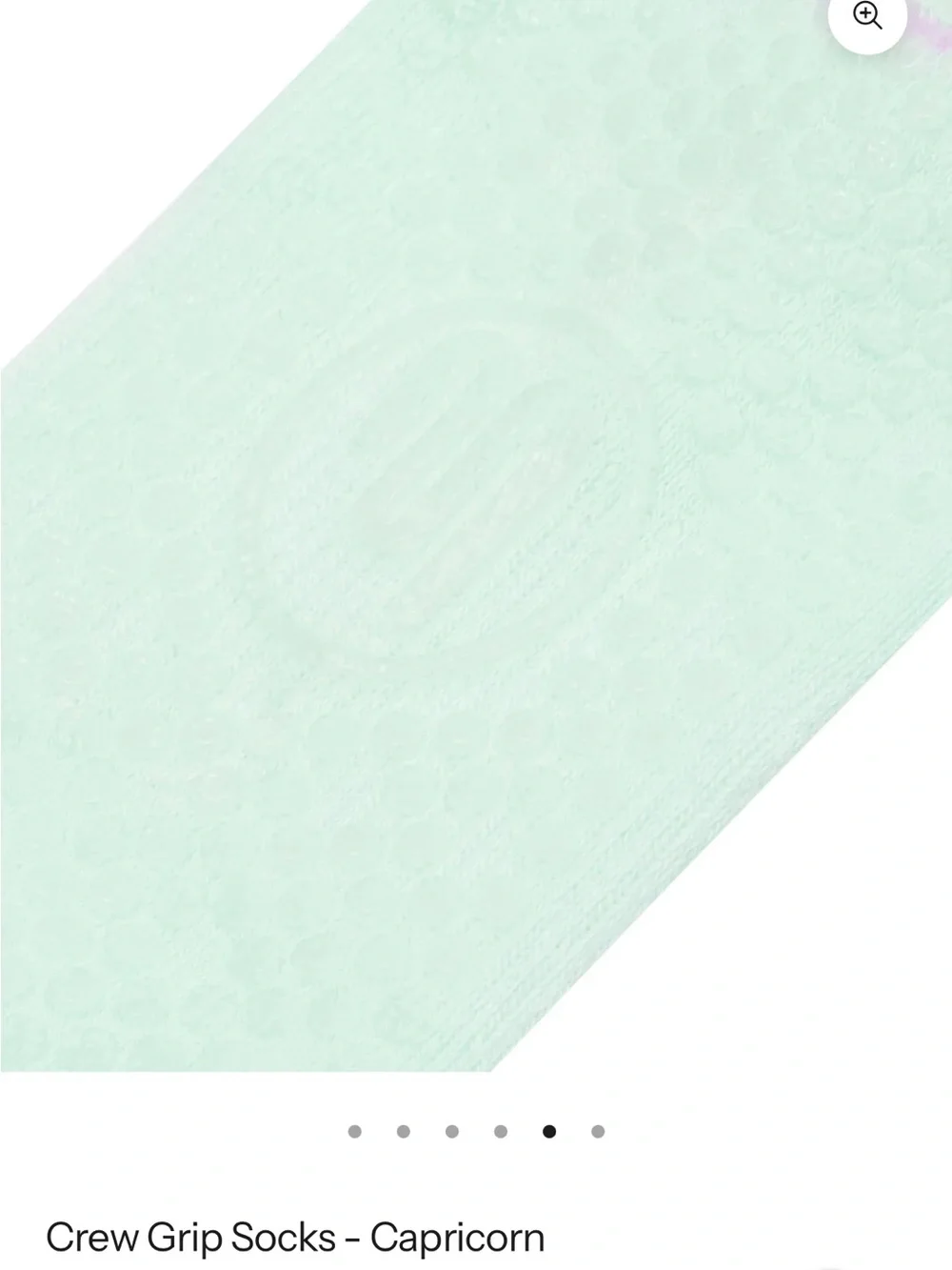Women's Mint Crew Grip Socks with Gold Star